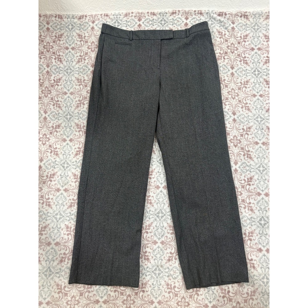 JM Collection Gray Textured Straight Leg Dress Pants Womens Size 16 Regular